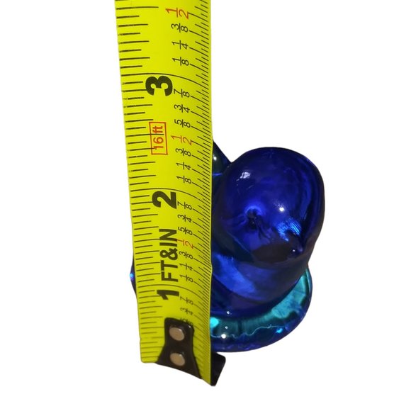 Bluebird of Happiness Paperweight Leo Ward 1992 Bluebird Glass Figurine - Picture 7 of 8